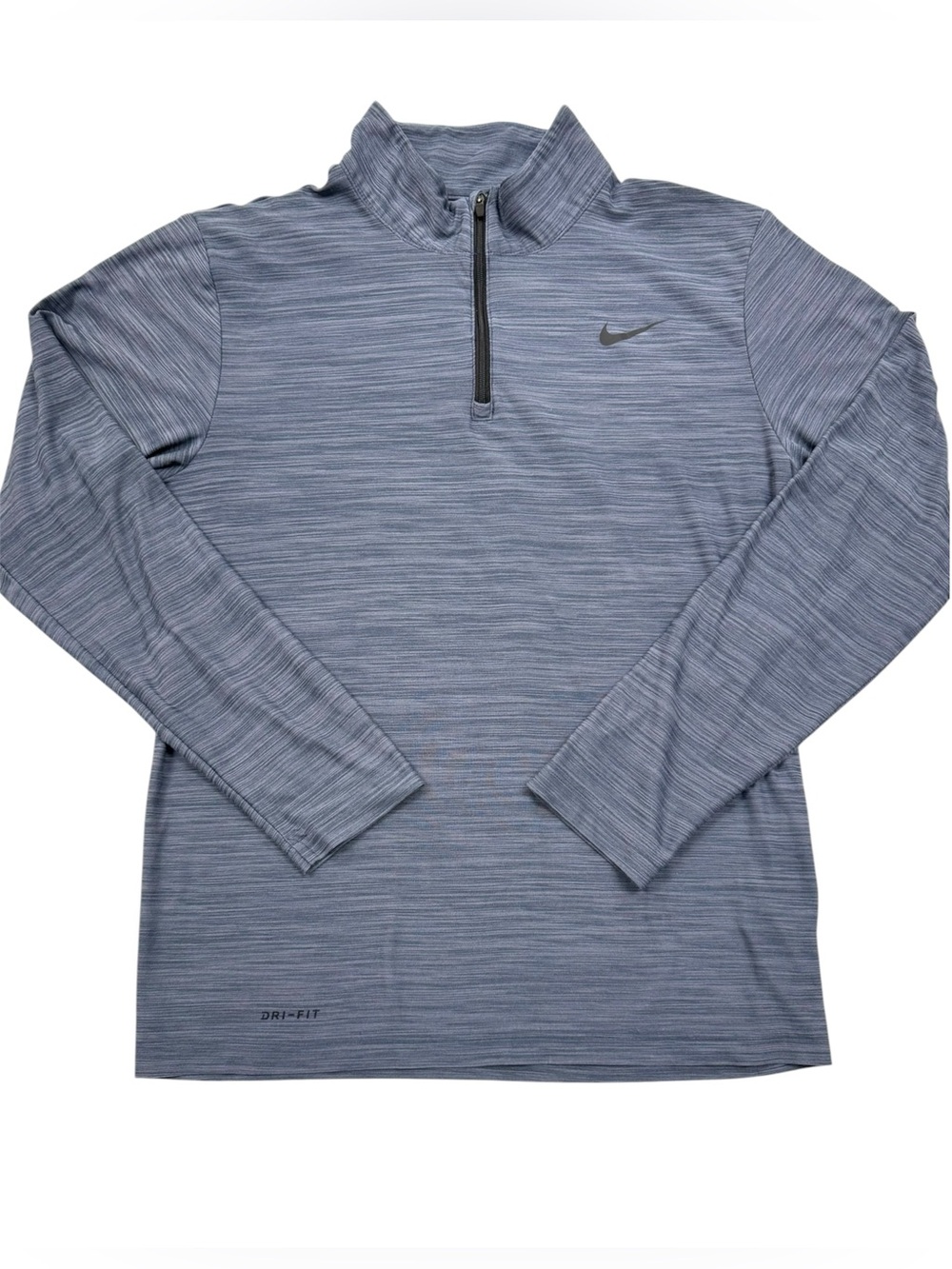 Nike Dri-FIT Men’s Small Steel Gray Heather Quarter Zip Pullover Long Sleeve
